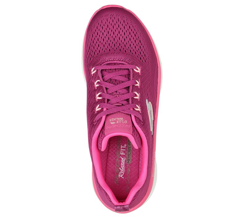 Dámské Šněrovací Boty Skechers Relaxed Fit: D'Lux Walker - Fresh Finesse Fialové | CZ.149368PLUM