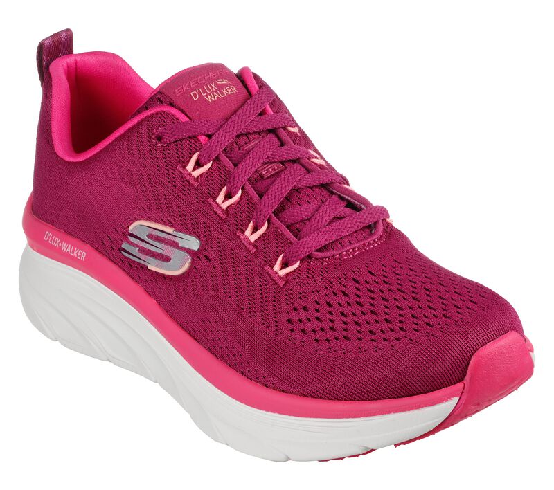 Dámské Šněrovací Boty Skechers Relaxed Fit: D\'Lux Walker - Fresh Finesse Fialové | CZ.149368PLUM