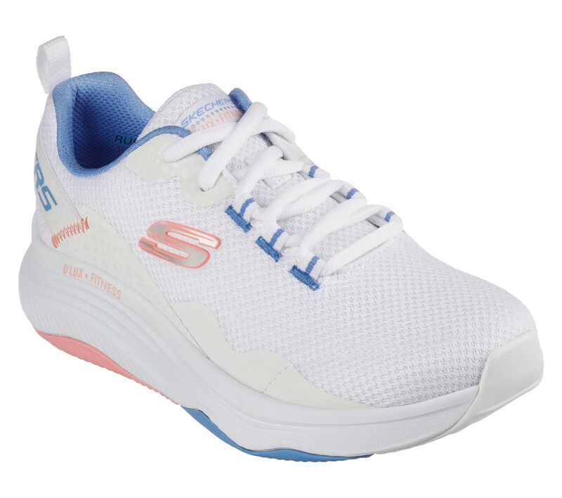 Dámské Šněrovací Boty Skechers Relaxed Fit: D\'Lux Fitness - Roam Free Bílé Viacfarebný | CZ.149835WMLT