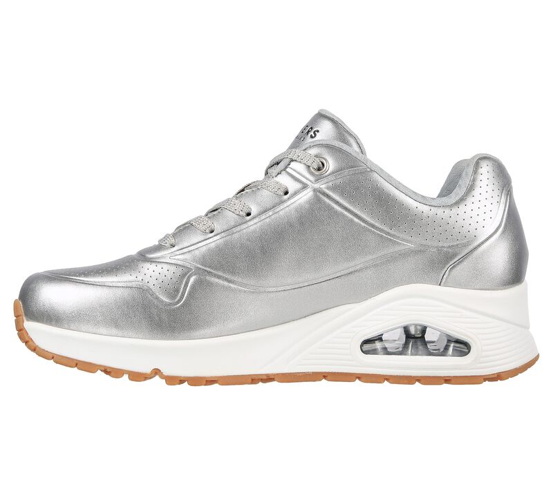 Dámské Šněrovací Boty Skechers Uno - Aluminiferous Stříbrné | CZ.155372SIL