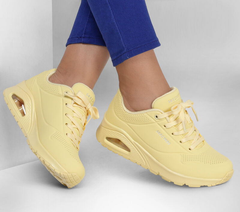 Dámské Šněrovací Boty Skechers Uno - Bright Air Žluté | CZ.177125YEL