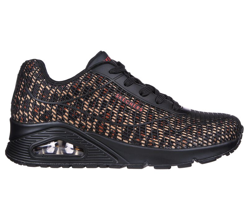 Dámské Šněrovací Boty Skechers Uno - Wild N Free Černé | CZ.155594BBK