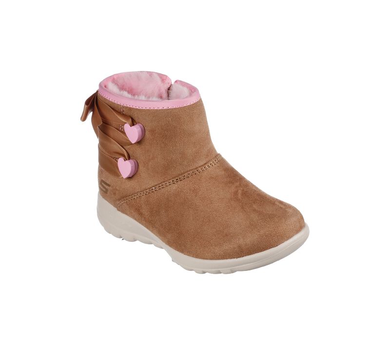 Dívčí Boty Skechers GO WALK Joy - Lovely Krajkové Hnědé | CZ.302921NCSNT