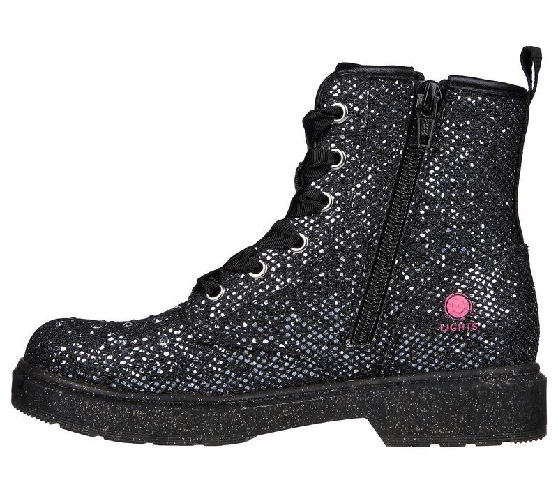 Dívčí Boty Skechers Twinkle Toes: Twinkle Glitz - Glitter Glam Černé Stříbrné | CZ.314870LBKSL