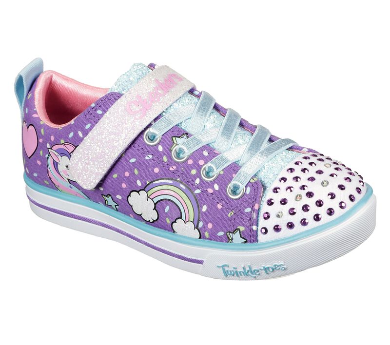 Dívčí Ležérní Tenisky Skechers Twinkle Toes: Sparkle Lite - Unicorn Craze Fialové Viacfarebný | CZ.10988LPRMT