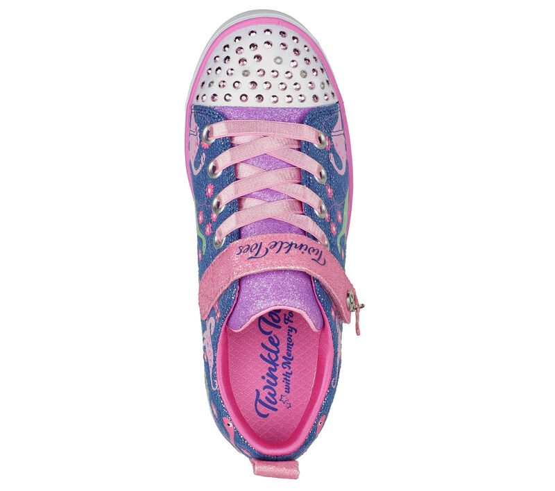 Dívčí Ležérní Tenisky Skechers Twinkle Toes: Sparkle Lite - Dino Brights Tmavě Blankyt Viacfarebný | CZ.314764LNVMT