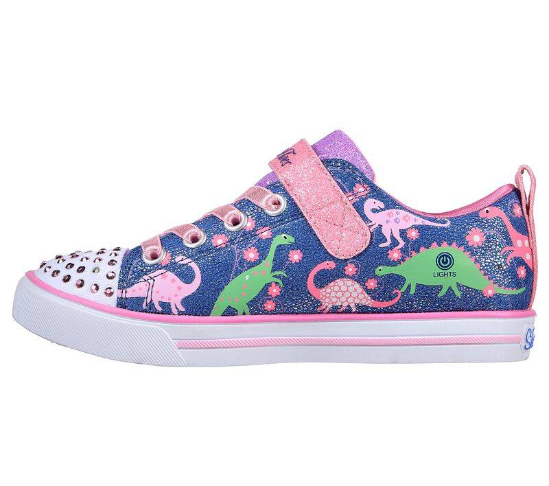 Dívčí Ležérní Tenisky Skechers Twinkle Toes: Sparkle Lite - Dino Brights Tmavě Blankyt Viacfarebný | CZ.314764LNVMT