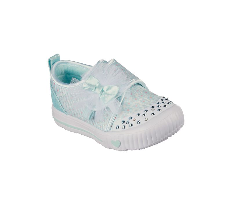 Dívčí Ležérní Tenisky Skechers Twinkle Toes: Twinkle Flex - Daisy Joy Mátově Zelená | CZ.314946NMNT