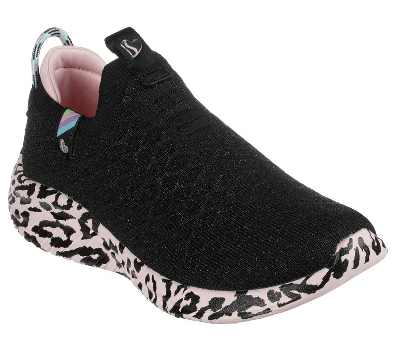 Dívčí Ležérní Tenisky Skechers Ultra Flex 3.0 - Fizz Flair Černé Světle Růžové | CZ.302245LBKLP