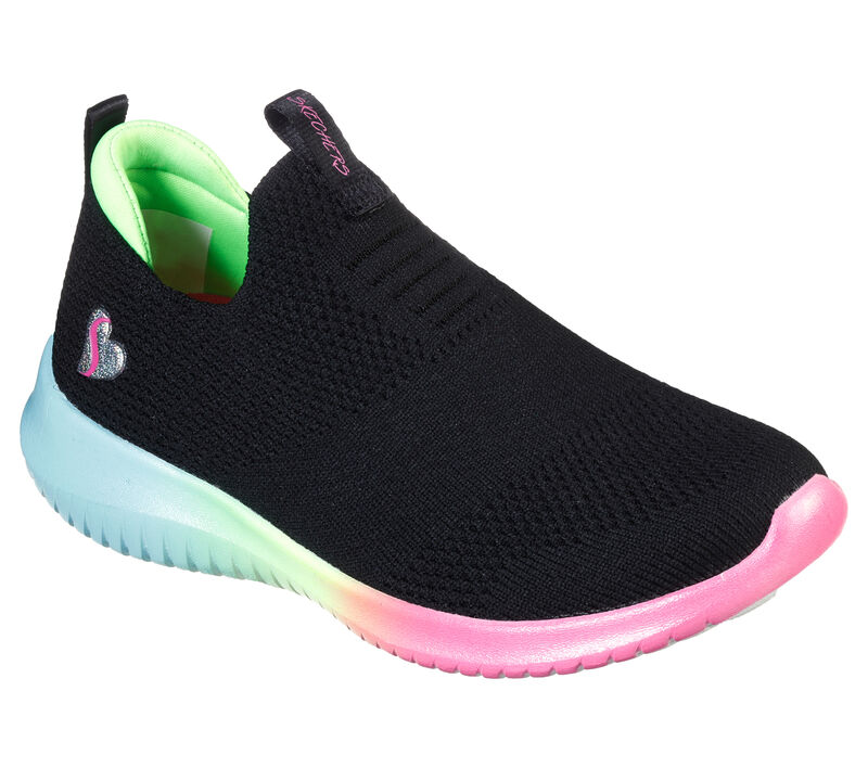 Dívčí Ležérní Tenisky Skechers Ultra Flex - Sherbet Step Černé Viacfarebný | CZ.302252LBKMT