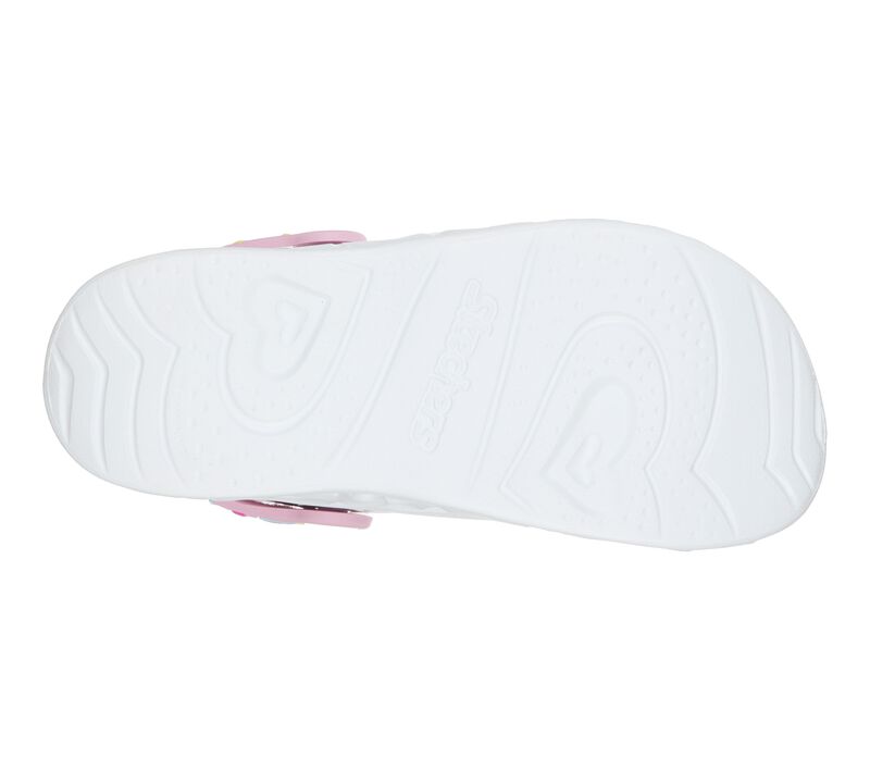 Dívčí Light Up Boty Skechers Foamies: Light Hearted - Unicorns & Sunshine Bílé | CZ.308023LWHT