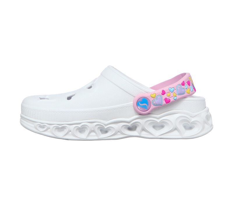 Dívčí Light Up Boty Skechers Foamies: Light Hearted - Unicorns & Sunshine Bílé | CZ.308023LWHT