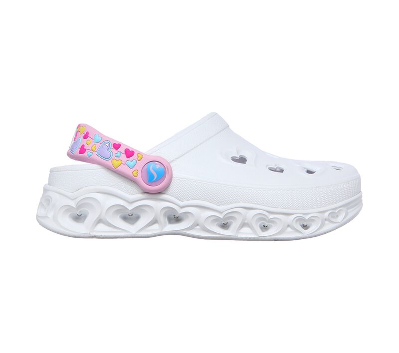 Dívčí Light Up Boty Skechers Foamies: Light Hearted - Unicorns & Sunshine Bílé | CZ.308023LWHT