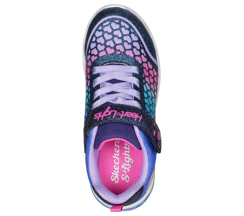 Dívčí Light Up Boty Skechers Heart Lights: Sweetheart Lights - Lovely Colors Tmavě Blankyt Viacfarebný | CZ.302312LNVMT