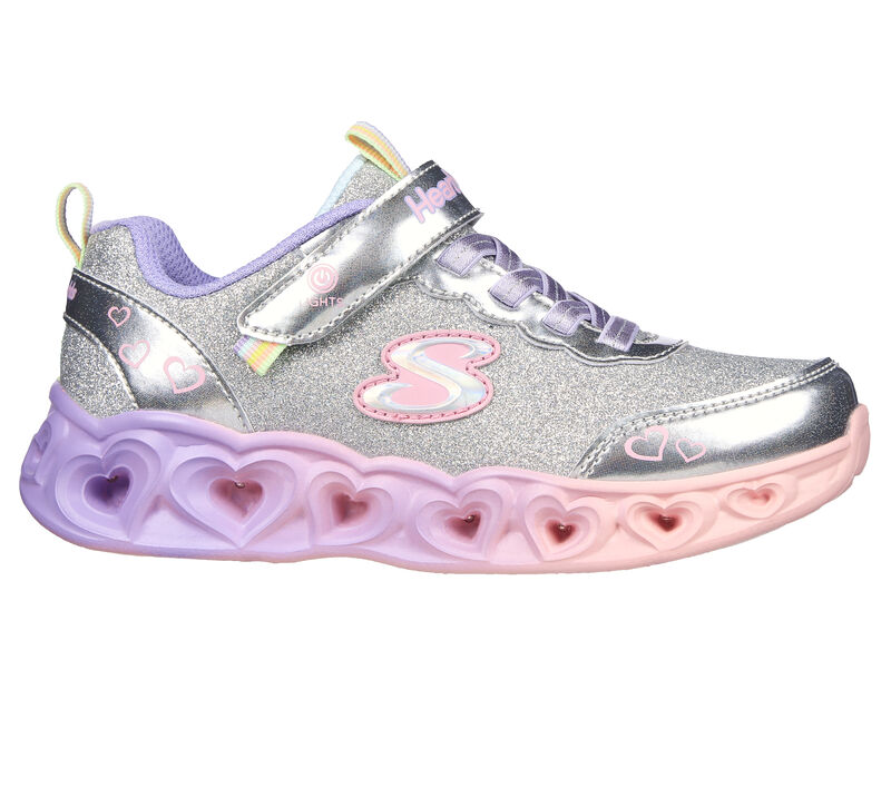 Dívčí Light Up Boty Skechers Heart Lights - Colorful Joyful Stříbrné Viacfarebný | CZ.302684LSMLT