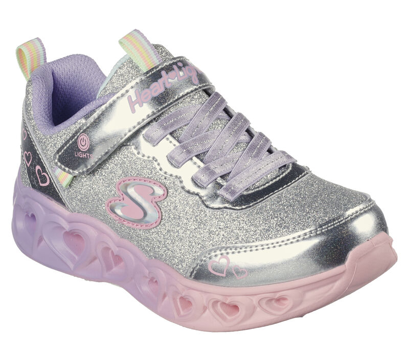 Dívčí Light Up Boty Skechers Heart Lights - Colorful Joyful Stříbrné Viacfarebný | CZ.302684LSMLT