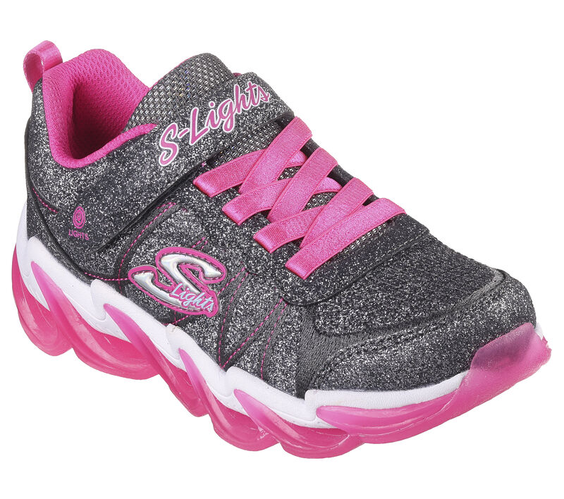 Dívčí Light Up Boty Skechers S Lights: Hyper Surge Šedé Růžové | CZ.302330LCCHP