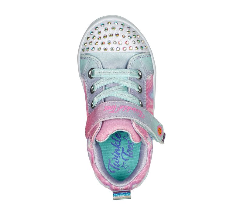 Dívčí Light Up Boty Skechers Twi-Lites - Lil Prism Swirl Světle Blankyt Viacfarebný | CZ.314443NLBMT