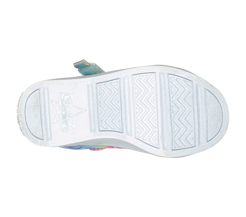 Dívčí Light Up Boty Skechers Twi-Lites - Lil Prism Swirl Světle Blankyt Viacfarebný | CZ.314443NLBMT