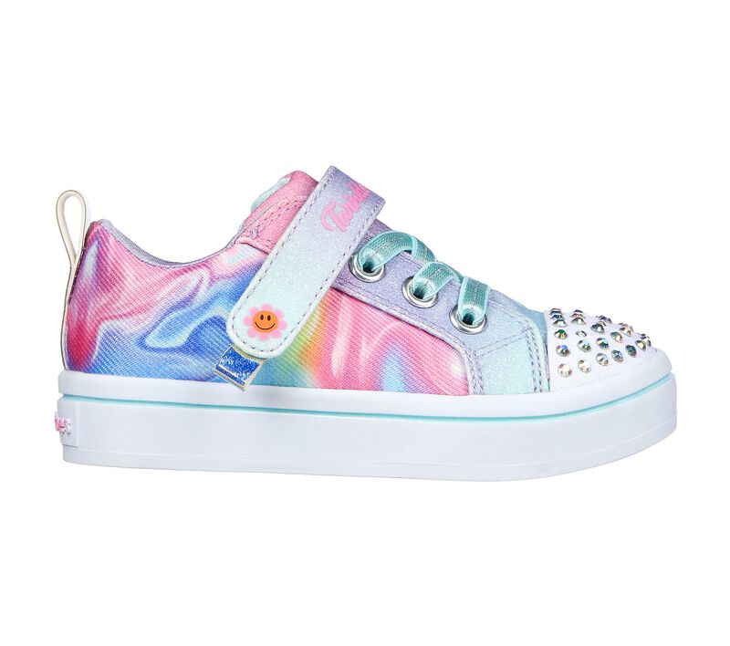 Dívčí Light Up Boty Skechers Twi-Lites - Lil Prism Swirl Světle Blankyt Viacfarebný | CZ.314443NLBMT