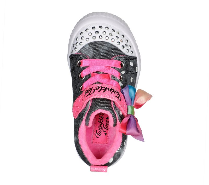 Dívčí Light Up Boty Skechers Twinkle Toes: Twinkle Flex Černé Růžové | CZ.314944NBKWP