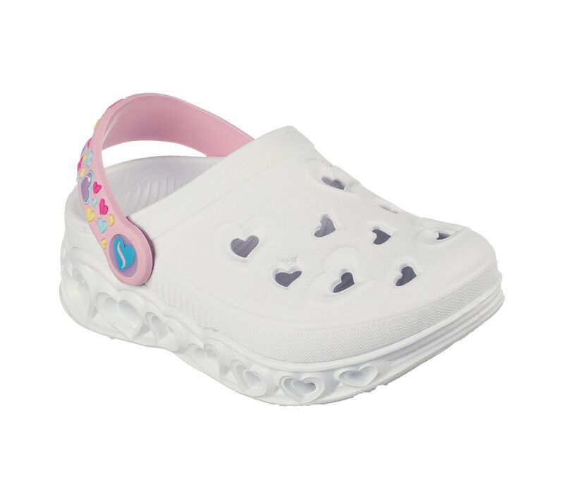 Dívčí Slip On Skechers Foamies: Light Hearted - Unicorns & Sunshine Bílé | CZ.308023NWHT