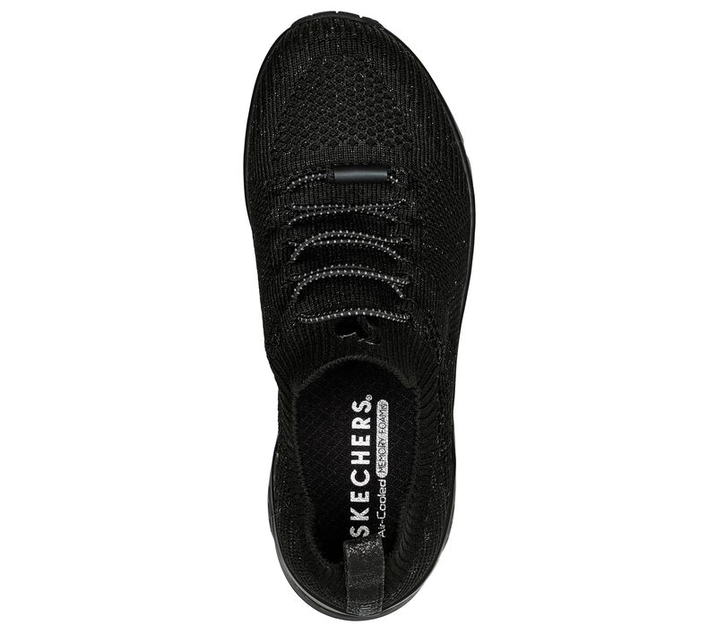 Dívčí Slip On Skechers Uno - Knitty Style Černé | CZ.310537LBBK