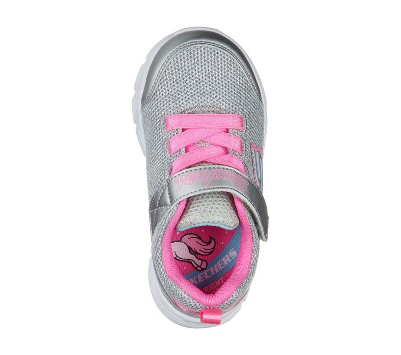 Dívčí Sportovní Tenisky Skechers Comfy Flex - Moving On Stříbrné Růžové | CZ.302107NSLHP