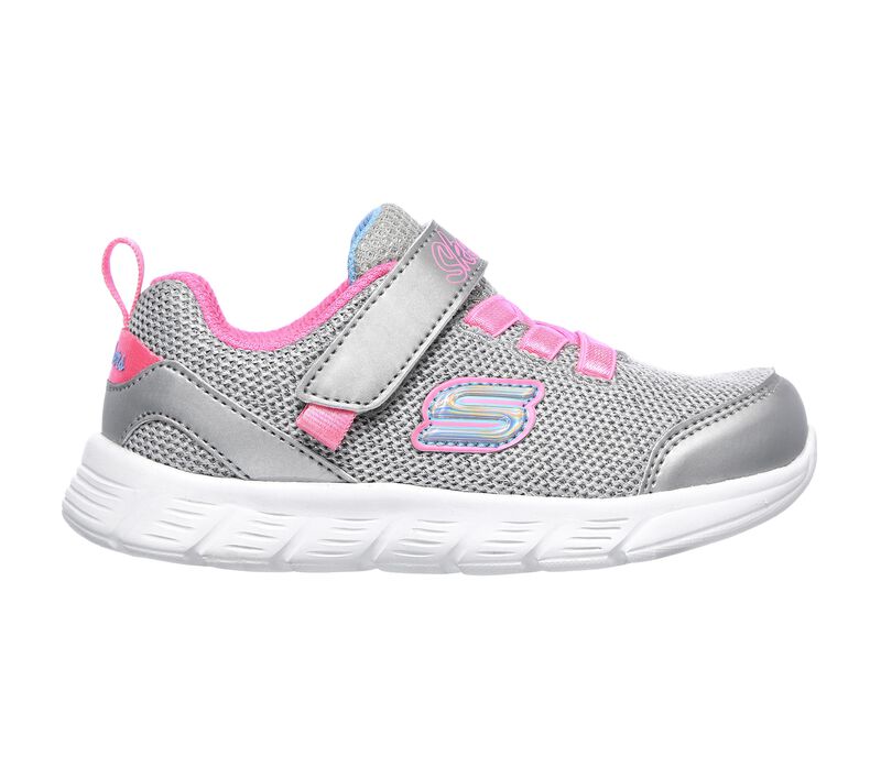 Dívčí Sportovní Tenisky Skechers Comfy Flex - Moving On Stříbrné Růžové | CZ.302107NSLHP