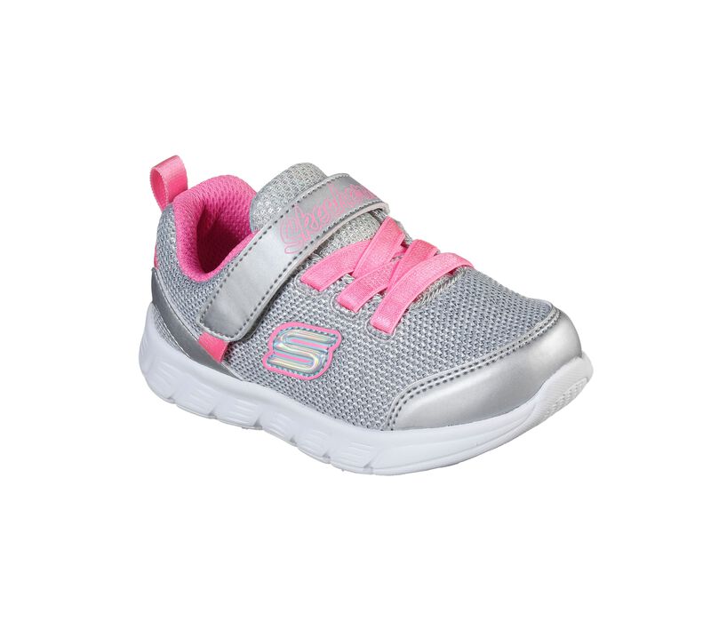 Dívčí Sportovní Tenisky Skechers Comfy Flex - Moving On Stříbrné Růžové | CZ.302107NSLHP