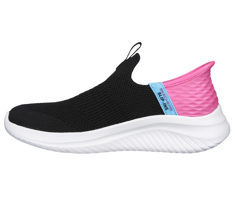 Dívčí Sportovní Tenisky Skechers Slip-Ins: Ultra Flex 3.0 - Fresh Times Černé Růžové | CZ.303800LBKPK