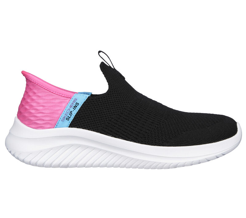 Dívčí Sportovní Tenisky Skechers Slip-Ins: Ultra Flex 3.0 - Fresh Times Černé Růžové | CZ.303800LBKPK