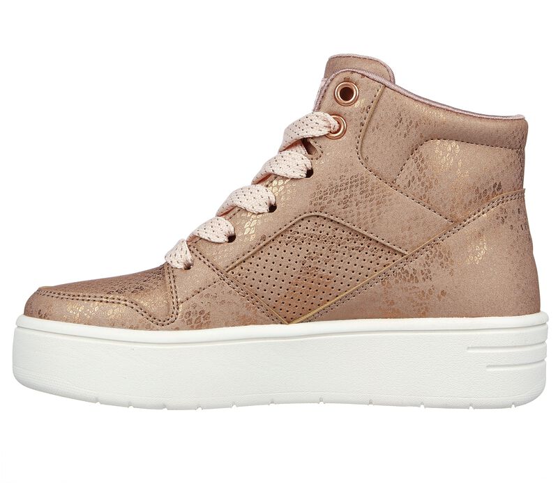 Dívčí Šněrovací Boty Skechers Court High Rosegold | CZ.310199LRSGD