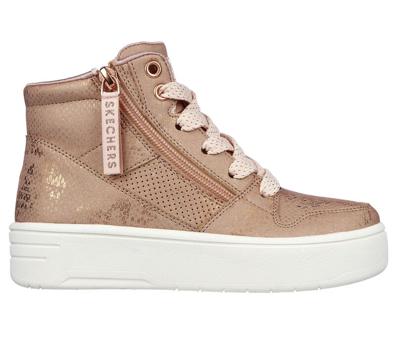 Dívčí Šněrovací Boty Skechers Court High Rosegold | CZ.310199LRSGD