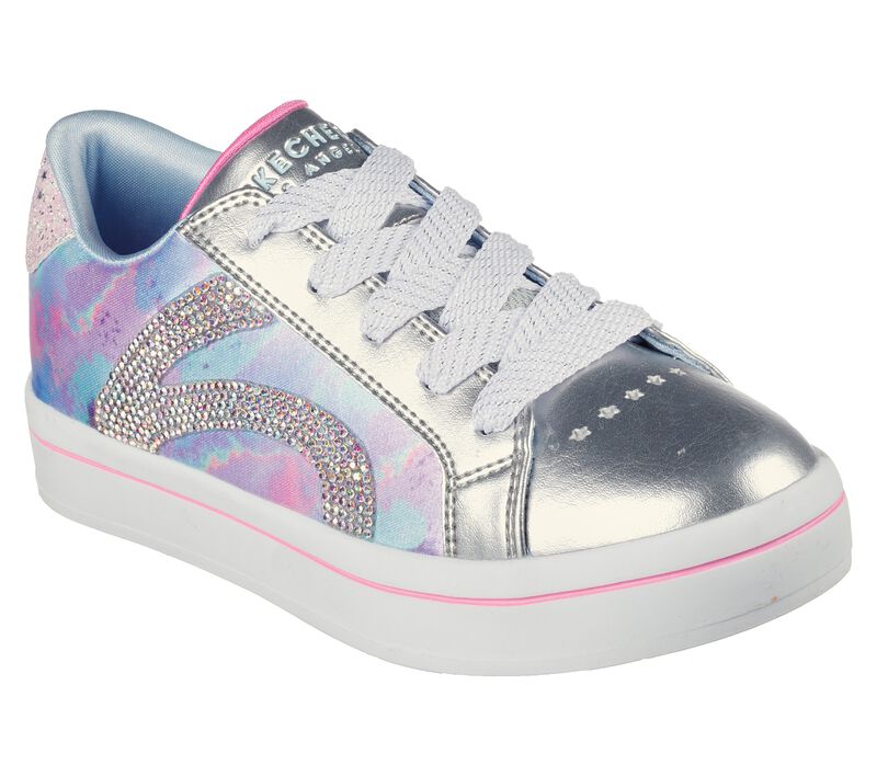 Dívčí Šněrovací Boty Skechers Hi-Lite - Color Shines Stříbrné Viacfarebný | CZ.310037LSMLT