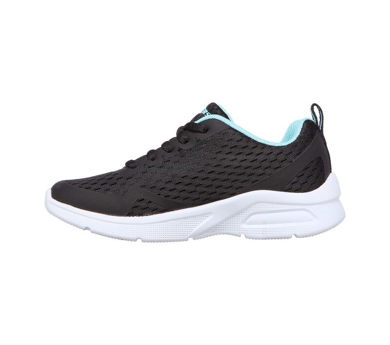 Dívčí Šněrovací Boty Skechers Microspec Max - Electric Jumps Černé | CZ.302378LBLK