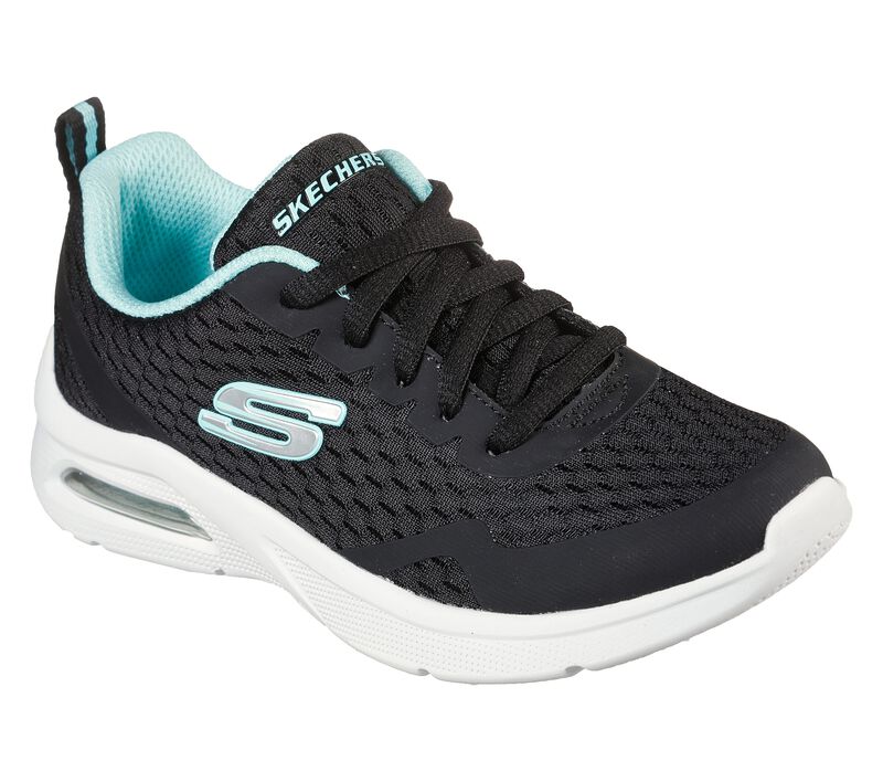 Dívčí Šněrovací Boty Skechers Microspec Max - Electric Jumps Černé | CZ.302378LBLK