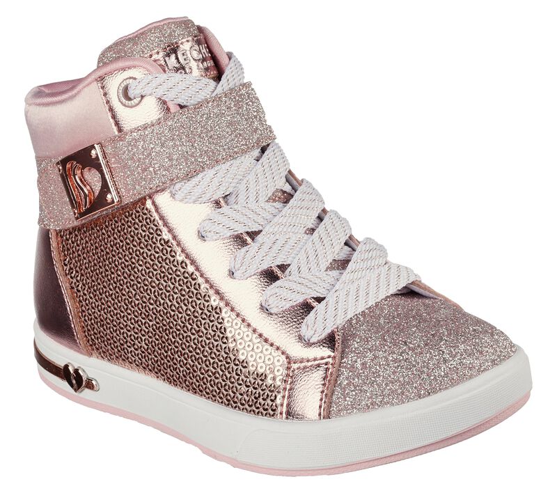 Dívčí Šněrovací Boty Skechers Shoutouts - Steal the Runway Rosegold | CZ.310612LRSGD