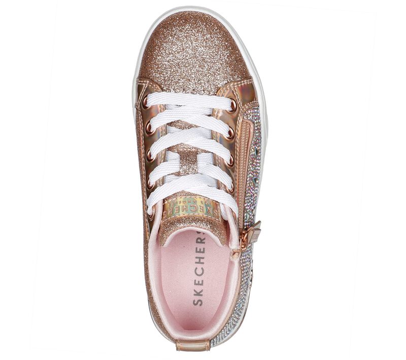 Dívčí Šněrovací Boty Skechers Shoutouts - Deluxe Shine Rosegold | CZ.310653LRSGD