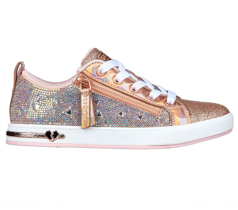 Dívčí Šněrovací Boty Skechers Shoutouts - Deluxe Shine Rosegold | CZ.310653LRSGD