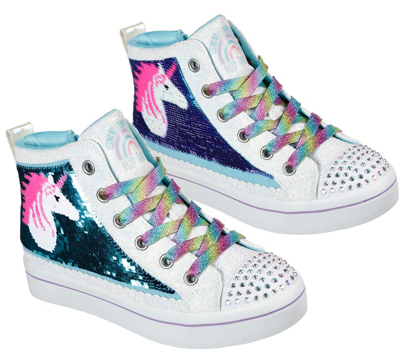 Dívčí Šněrovací Boty Skechers Twinkle Toes: Twi-Lites 2.0 - Unicorn Surprise Bílé Viacfarebný | CZ.314550LWMLT