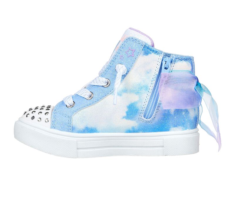 Dívčí Šněrovací Boty Skechers Twinkle Toes: Twinkle Sparks - Bow Magic Světle Blankyt Viacfarebný | CZ.314801NLBMT