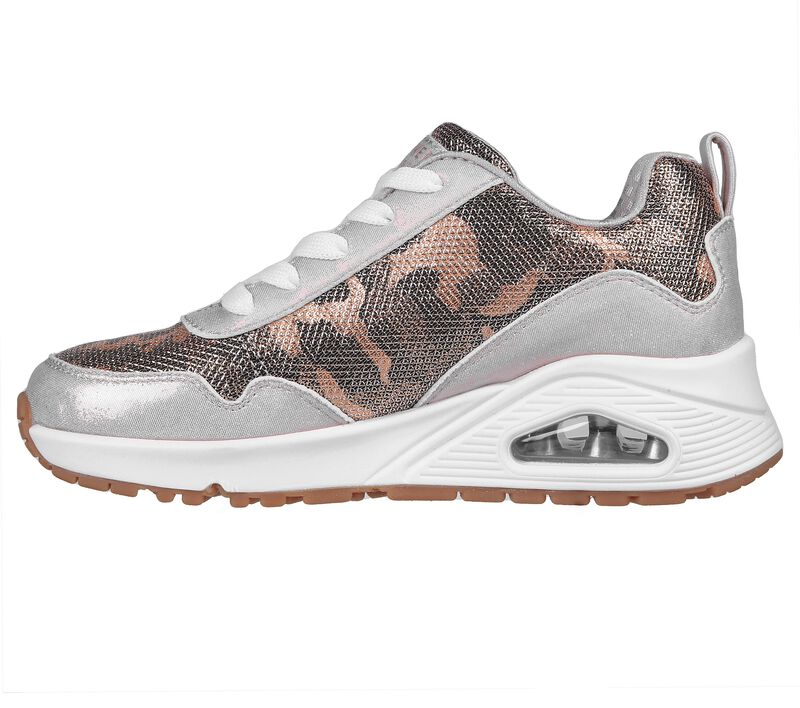 Dívčí Šněrovací Boty Skechers Uno - Camo Flash Zlaté | CZ.310920LGLD