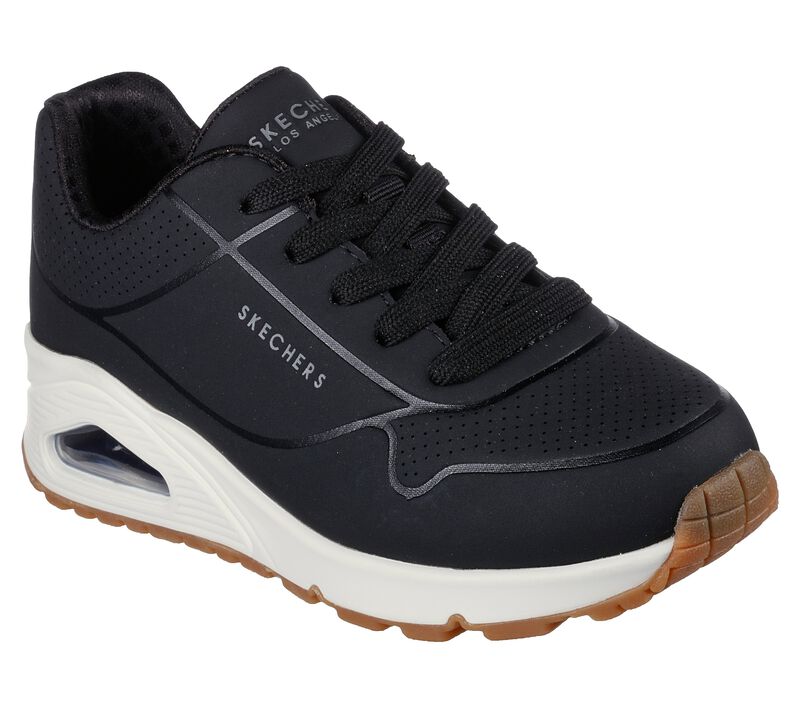 Dívčí Šněrovací Boty Skechers Uno Gen1 Černé | CZ.310523LBLK