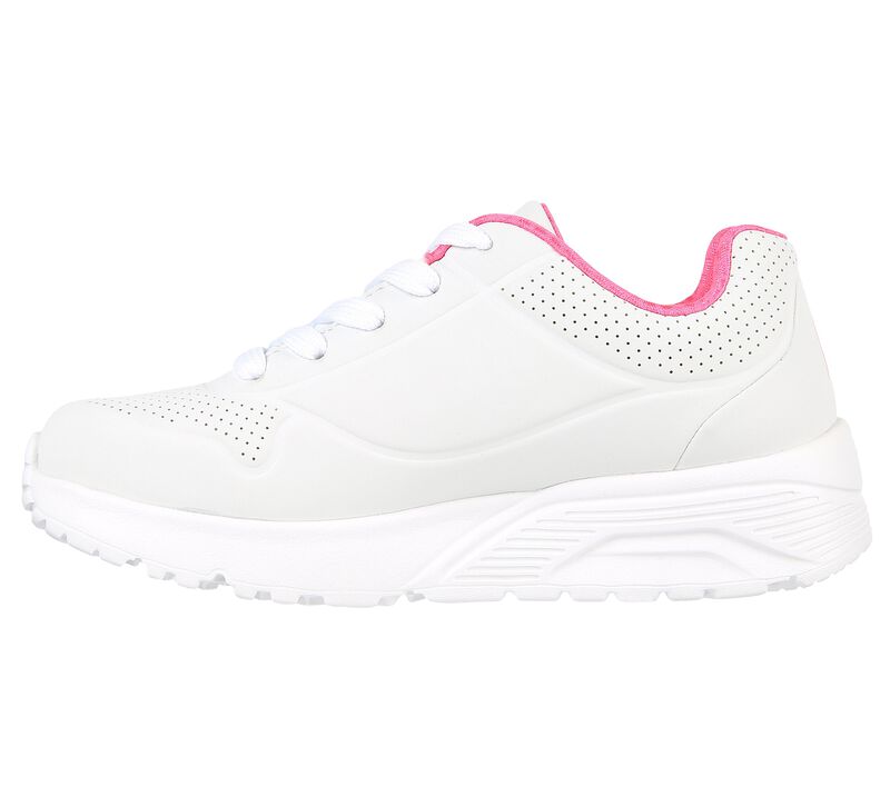 Dívčí Šněrovací Boty Skechers Uno Lite - In My Zone Bílé Růžové | CZ.310450LWHP