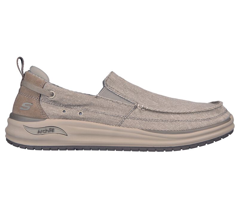 Pánské Boty Sebago Skechers Relaxed Fit: Arch Fit Melo - Port Bow Šedé Hnědé | CZ.204605TPE