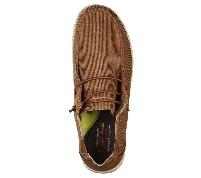 Pánské Boty Sebago Skechers Relaxed Fit: Melson - Corduroy Hnědé | CZ.210302BRN