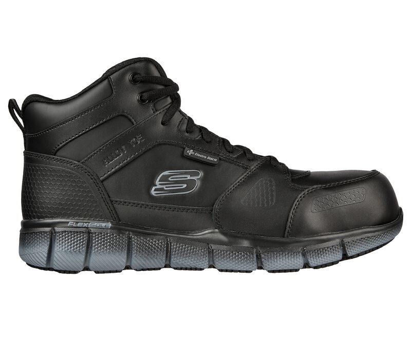 Pánské Boty Skechers Pracovní: Telfin - Lexir Alloy Špicí ESD Černé | CZ.200085BLK