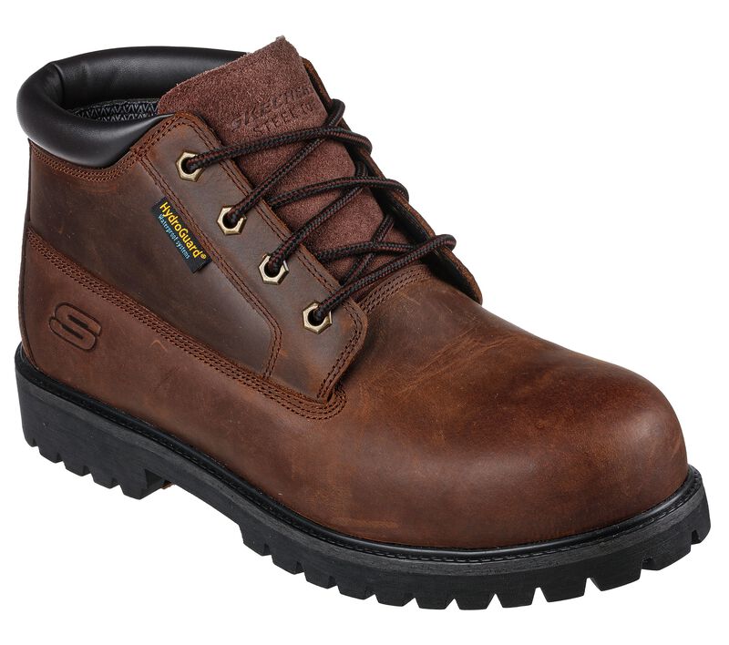 Pánské Boty Skechers Pracovní: Trevok ST WP Hnědé | CZ.200004CDB