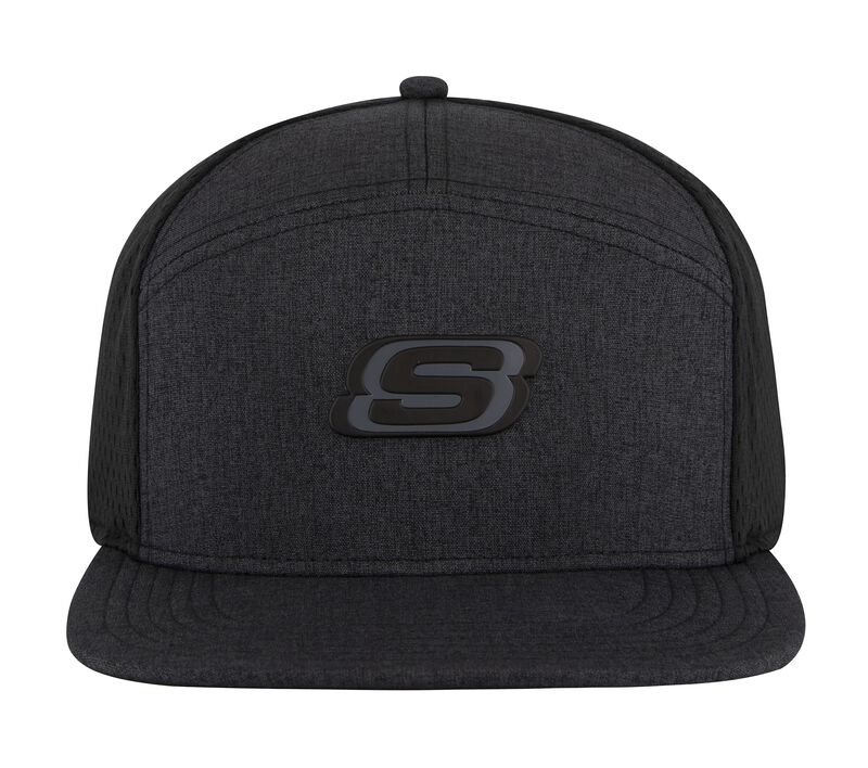 Pánské Klobouky Skechers 7-Panel Triple S Trucker Šedé Černé | CZ.SKTK7028CCBK